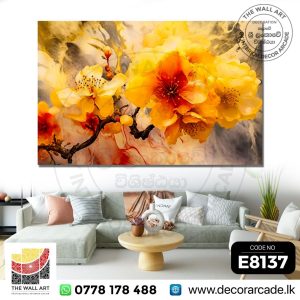 E8137-Colorful Yellow Flower Wall Art
