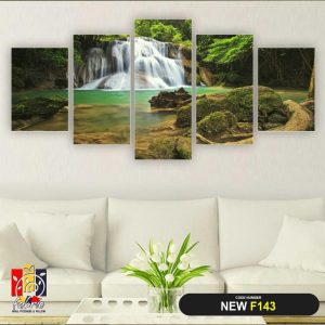 F143-Beautiful Waterfall In The Forest Wall Art