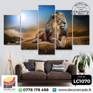 LC1070-A Wild Lion With Proud Wall Art