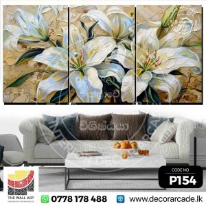 P154-Beautiful White Lilies Wall Art