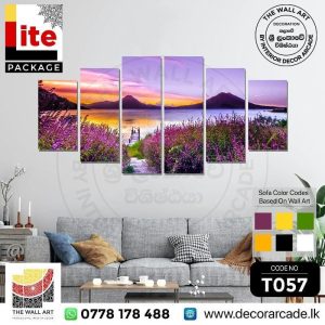 T057-The Purple Flowers With Beautiful Purple Sky Wall Art