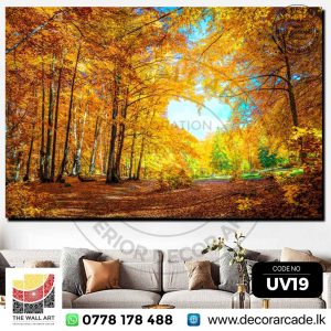 UV19-Autumn Forest In Yellow Wall Art