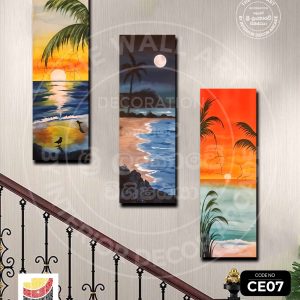 CE07-Beach At Day & Night Wall Art