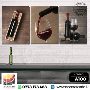 A100-Red Wine Wall Art