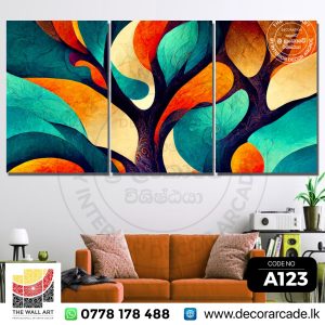 A123-Colourful Abstract Tree Wall Art