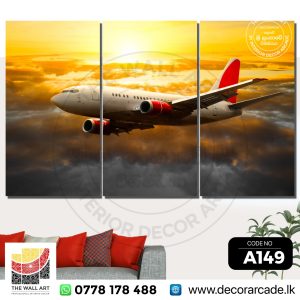 A149-Large Flight Flying Over The Sunset Wall Art