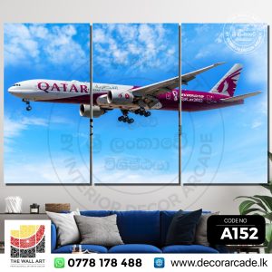 A152-Large Qatar Airways Aero plane Wall Art