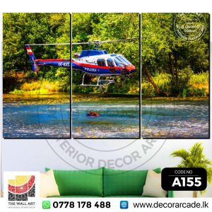 A155-A Small Commercial Helicopter Wall Art