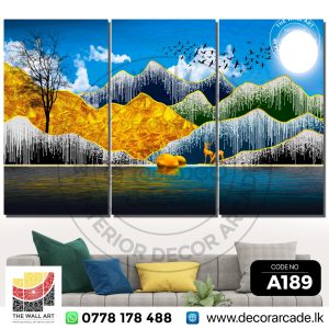 A189-A Abstract Painted Type Forest Wall Art