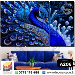 A206-A Beautiful Peacock Wall Art