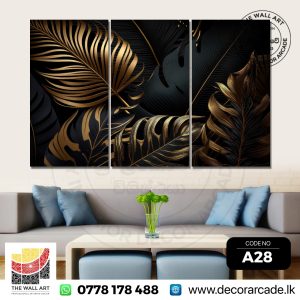 A28-Golden Color Tropical Leaves