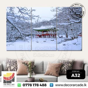 A32-Snow Flowing To Forest Wall Art