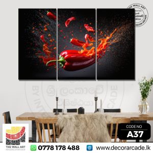 A37-Red Chellie Wall Art