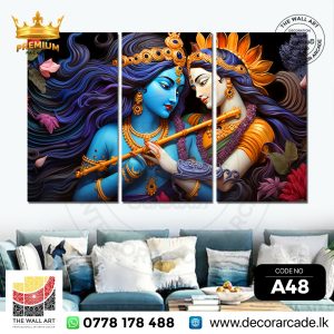 A48-Krishna And Radha Wall Art