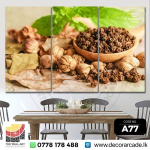 A77-Black Pepper And Garlic Wall Art