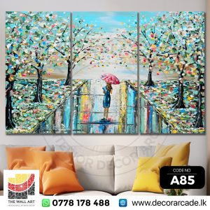 A85-A Girl Walking Through The Beautiful Tree Path