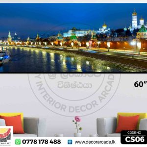 CS06-Moska River At Night Wall Art