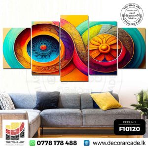 F10120-Colorful Mandala Wall Art