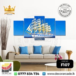 F107-Large Sailing Ship Wall Art