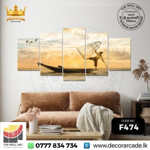 F474-A Fisherman In The Boat Wall Art