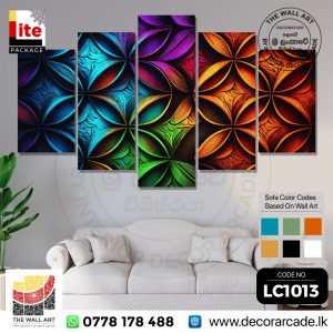 LC1013-Colourful Mandala Flower Wall Art