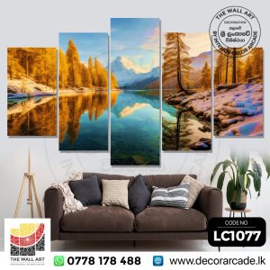 LC1077-Beautiful Lake Middle Of The Forest Wall Art