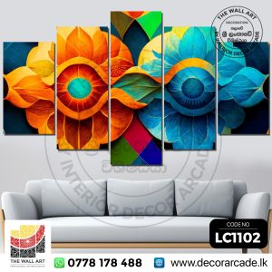 LC1102-Beautiful Mandala Type Flowers Wall Art