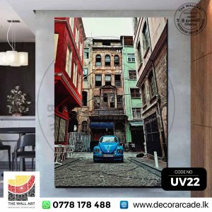UV22-Blue Volkswagen Beetle Wall Art