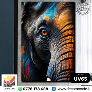 UV65-Large Elephant Face Wall Art
