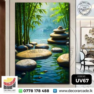 UV67-Small Lake And Bamboo Trees Wall Arrt