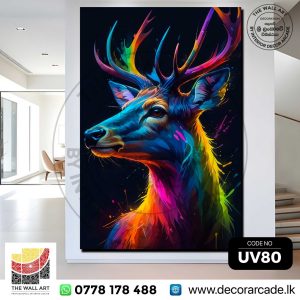 UV80-Colourful Deer Wall Art