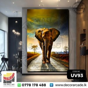 UV93-Elephant Walking Wall Art