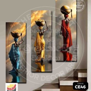 CE46 -  Women Carrying Baskets Wall Art