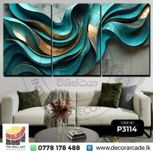 P3114 - Gold canvas Wall Art