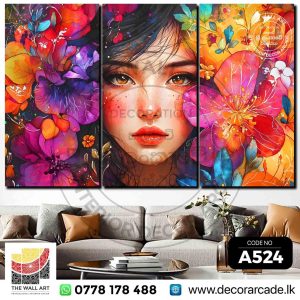 A524 - Colorful girl painting Wall Art