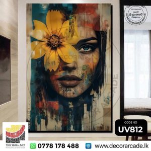 UV812 - African floral Woman Wall Art