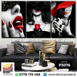 P3076 - Canvas Print Black White Print Sexy Woman Wall Art