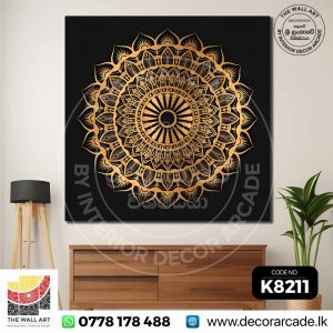 K8211 Premium Golden mandala Wall Art