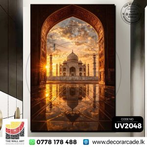UV2048 Taj Mahal Through An Arched Entryway Wall Art