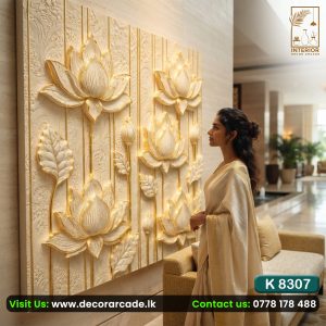 K8307 Gold Lotus Wall Art