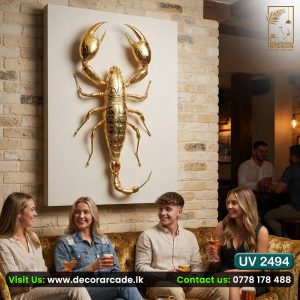 UV2494 Gold Scorpion Wall Art