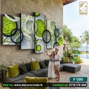 F090 Circular abstract tree motifs Wall Art