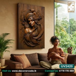 UV2420 Wood Girl Wall Art