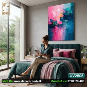 UV2505 Modern Pink & Teal Harmony Wall Art
