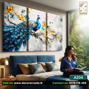 A204 Peacock Wall Art