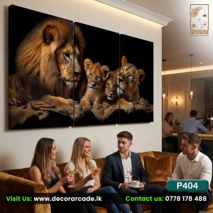 P404 Lion Family Wall Art